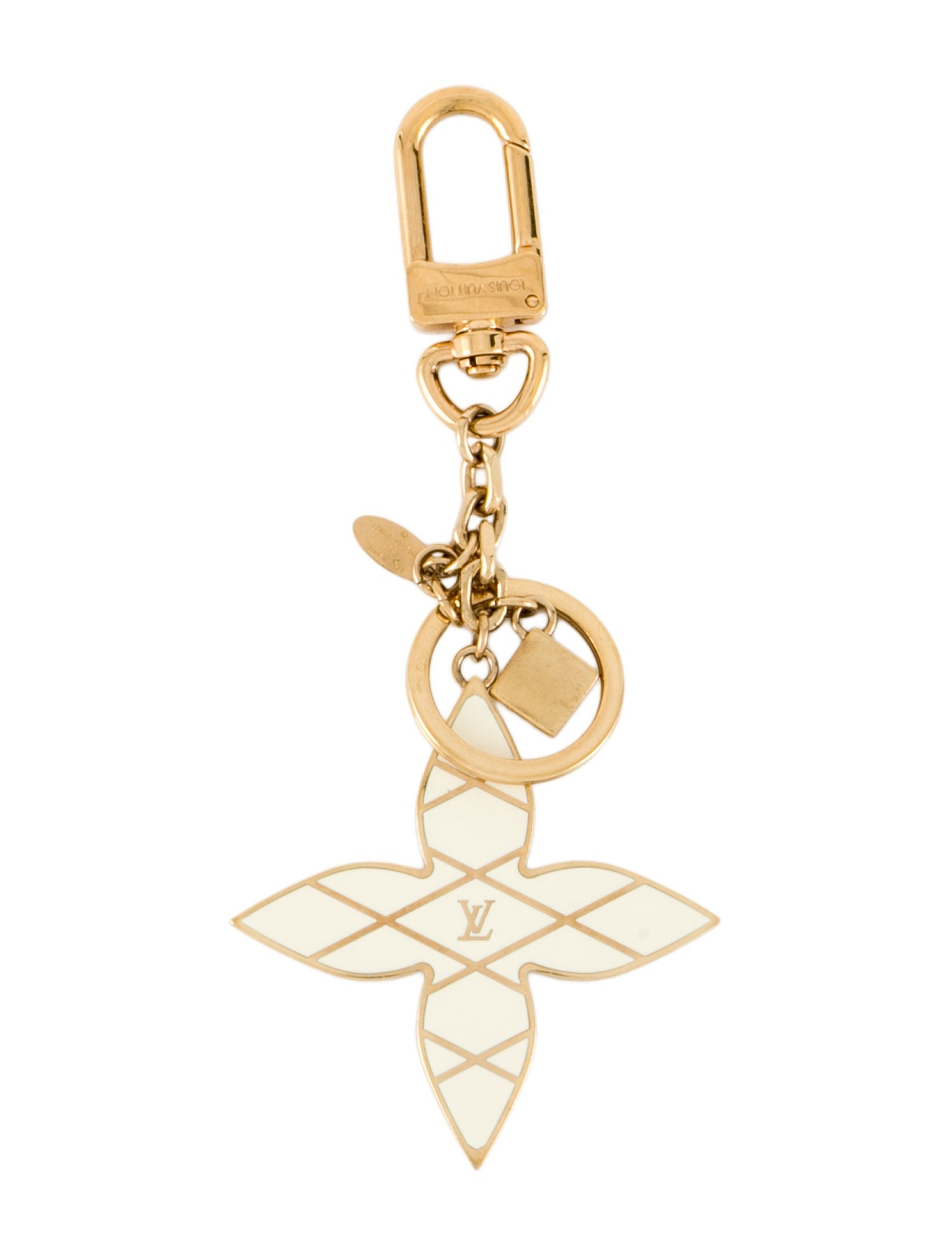 Louis Vuitton Malletage Flower Bag Charm & Key Holder